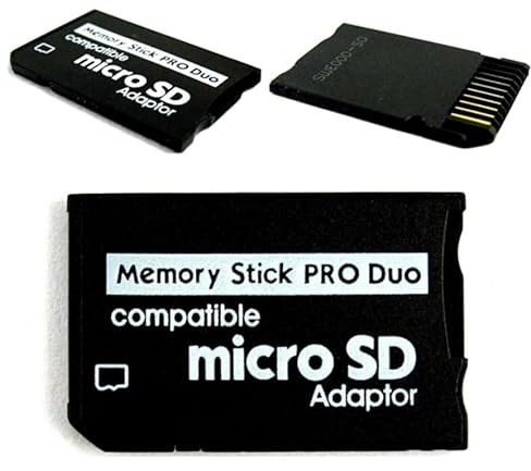 Genérico Memory Stick Pro Duo MS Adapter för PSP Micro SD-kortadapter omvandlare