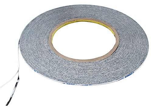 2mm Ruban Adhésif Double Face,Scotch double face fin,Ruban adhésif Double face puissant,Ruban Double Face Extra Fort,pour toutes réparations Smartphones,Tablettes,DIY,1 tome longueur 50m