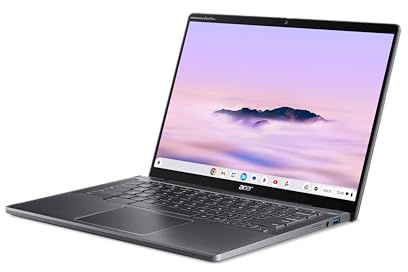 acer, Chromebook Plus Spin 714, Convertible Laptop, 14 inches, WUXGA IPS Touch Display, Intel Core Ultra 5 125U, 16 GB RAM, 512 GB SSD, Intel Graphics, ChromeOS, Grey, CP714-1HN