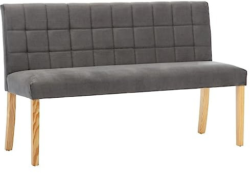vidaXL Bank 140 cm Grau Samt