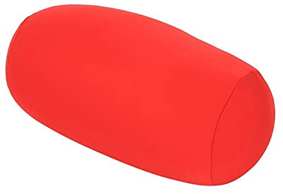 Natudeco Micro Cuscino Cuscino Schienale Mini Cuscino Cilindrico Microperla Cuscino Schienale Rotolo Cuscino da Viaggio Casa Sonno Supporto collo Confortevole(Rosso)