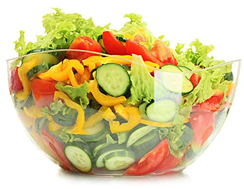 Konzept 11 - Salatschüssel Set 2-tlg Glasschalen 21 cm, Servierschalen Set als Bowl Schüssel, Snackschale, Obstschale, Dessertschalen aus Glas