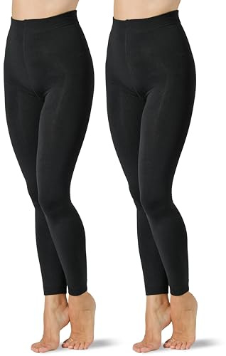 NOLOGO KATIACALZE Legging Polaire Femme 300 Deniers Canada 2 Pc- sous Vetement Thermique Femme, Legging Thermique, Chaud, Hiver et Extensibles, L-XL