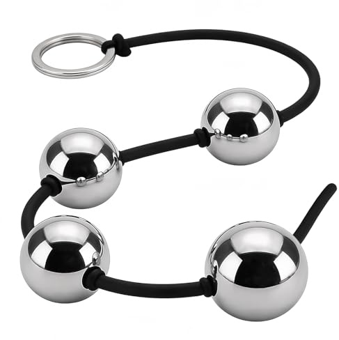Boules Anales Extra Large Boules Anales Pour Homme SM Boules Anales Avec 4 Perles Anales Analplug Métal Chaîne Anale Boules d'Amour Pour Femme Plug Pour Femme Jouets Anaux Jouets Sexuels Pour Couples