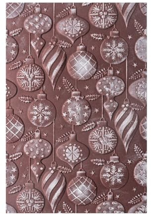 OTCRAFT 3D-präglingsmapp för korttillverkning, juldekoration klar plaststruktur bleknar präglingsmapp mall för scrapbooking kort album gör-det-själv dekoration pappershantverk