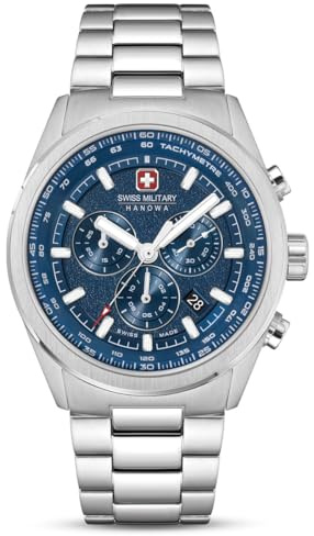 Swiss Military Hanowa SMWGI0004205 Herrenuhr Navalus Pro Chrono Edelstahlband Saphirglas