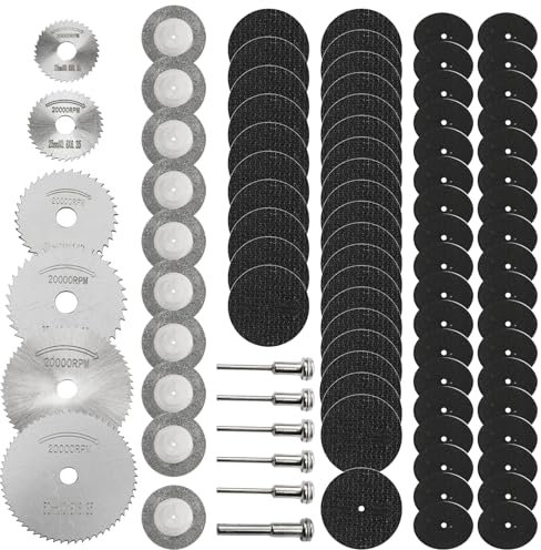 Leogony 88 Pcs Rotary Tool Cutting Discs Set, Multi Accessories for Wood Plastic Metal Cutting