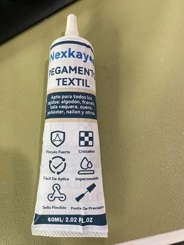 Pegamento Textil – Adhesivo Transparente Extra Fuerte e Impermeable para Tela, Cuero, Ropa, Tejidos, Vaqueros, Fieltro y Manualidades, Resistente al Lavado y Planchado, 1 Pack, 60 ml (BLJSES01)