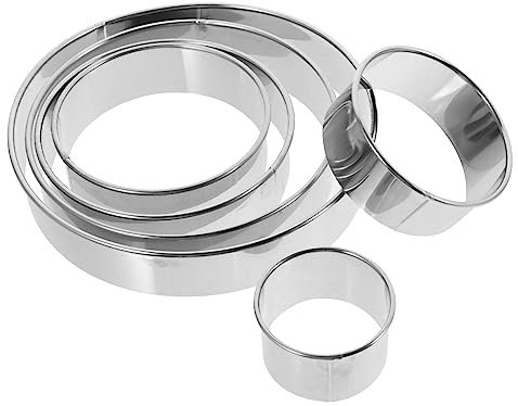 CONGARTENO Moldes Para Empanadillas 6 Piezas Acero Inoxidable Cortador De Masa Antiadherente Para Hacer Empanadas Calzone Ravioles Y Pasteles Cocina Fácil