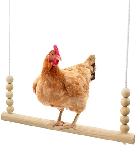 Columpios para gallineros, Juguetes de gallinero para Aves de Corral, Percha Escalera Estable Segura Enriquecimiento Juego Descanso Aves de Corral Bajo Corte Granja