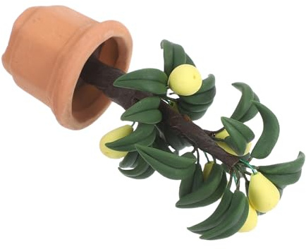 ifundom Miniatura Árbol de Artificial con Frutos y Realistas Accesorio DIY para Casa de Muñecas Decoración Versátil para Jardín Interior y Escenario Artesanal