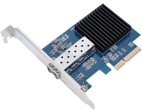 Bewinner 10 Gbit/s PCIe X4 NIC-Karte, Glasfaser-Netzwerkkarte mit Einzelnem SFP-Port, Unterstützung für Server PXE Network Boot IEEE 802.3ae