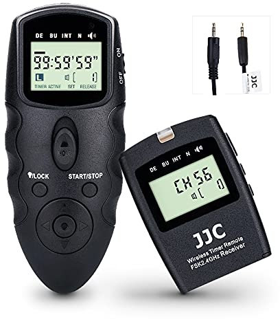 JJC Wireless Remote Control Wired Shutter Release Cord Intervalometer Timer for Fujifilm Fuji X100VI X-T5 X-T4 X-T3 X-T1 X-Pro2 X-H1 X100V X-E2 X-T30 X-T20 X-T10 X-T100 X100T GFX100 RF GFX100S GFX100