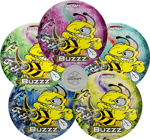 Discraft Mini Supercolor Buzzz Discgolf-Sammlerstücke, Set mit fünf Mini-Discs