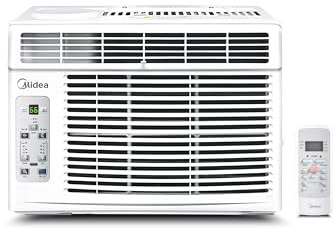 Midea 6,000 BTU Window Air Conditioner, 3-in-1 Cool/Fan/Dehumidifier Window AC Unit, Easycool Air Conditioner with Remote Control, Cools up to 250 Sq. Ft., Fits bedroom, study, office