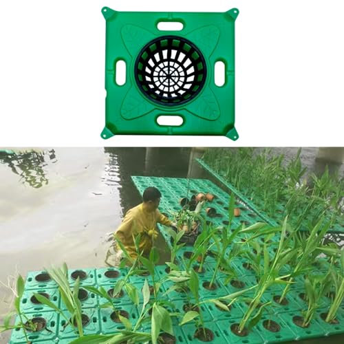 Panier Plante Aquatique Bassin Planteur Étang Flottant Aquaponique, Grande Île Flottante Artificielle pour Plantes Aquatiques, Pots de Pépinière Réutilisables, Paniers à Bassins Flottants Pot de Plant
