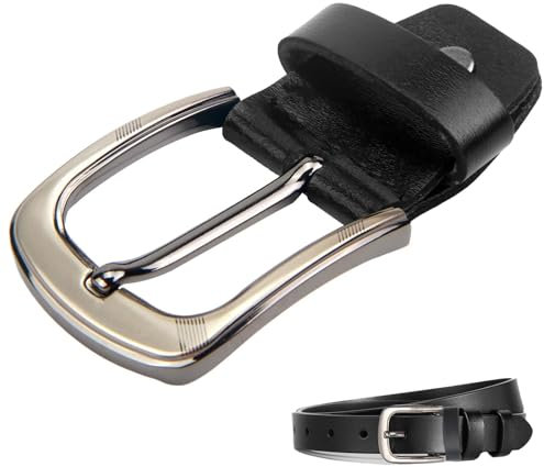 Smomend Einzelne Gürtelschnalle als Ersatz für schwarzen Ledergürtel 3,8cm, Gürtelschnalle Herren, Gürtelschnallen Für Herren, Nickelfreies Design, Universalgröße, Stilvoll und langlebig