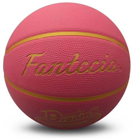 Fantecia Basketball with Pump Size 7,Street Basketball for Indoor Outdoor Training, Women Men Adult Use