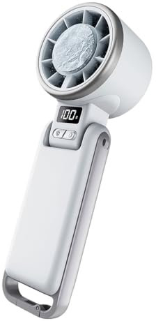 Mini Ventilateur Portable, Refroidisseur d’Air Puissant et Silencieux, Rechargeable, Clip Ceinture & Support stable – Ventilateur Compact pour Bureau, Voyage, Camping, Plage, Sport, Voiture, Maison