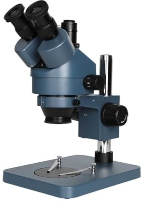 Fickmikroskop zoom trinokulärt stereomikroskop, professionell industriell mikroskop, bärbar 56 LED extra objektivlins