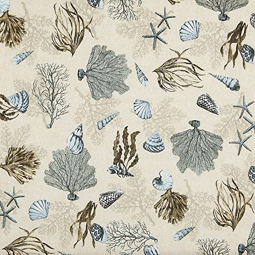 Kt KILOtela - Tela stampata in tela, decorazione, cuscini, tappezzeria, 100 cm lunghezza x 280 cm larghezza | fondo marino barriera corallina - blu ─ 1 metro