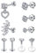 LAURITAMI Helix Piercings Chirurgenstahl 1.2mm 6mm Tragus Ohrring Piercing Stecker Ohr Knorpel Kristall Diamant