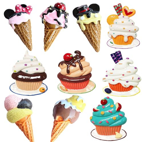 Magneti decorativi da frigorifero MZSX, magneti alimentari in resina 3D, disegno per bambini, lavagna magnetica, foto, mappa, magneti per ufficio, decorazione della casa, 10 pcs