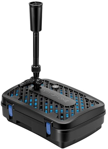 VIVOHOME All-in-One Pond Filter Fountain System Kits, 540 GPH Submersible Water Pump for Ponds up to 1060 Gallons