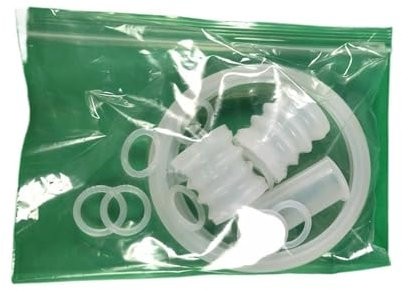 15 + 2 Stück Ersatzteile, kompatibel mit VEVOR-Eiscrememaschinen-Zubehör, Silikon-Dichtungsringe, Rohrkomponenten, kompatibel mit YKF-Softeismaschinen-Armaturen
