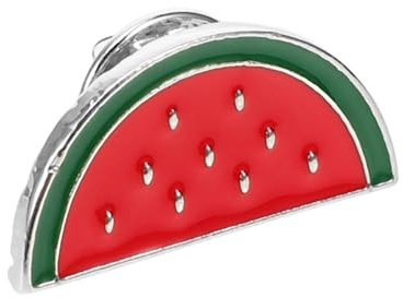 GALPADA Broche Pastèque Palestine Émail Pastèque Épinglette Palestine Épinglette Fruit Épinglette Bijoux Épinglettes Gratuites avec Drapeau National Palestinien pour, 2.40X1.20X1.00CM, Zinc, No