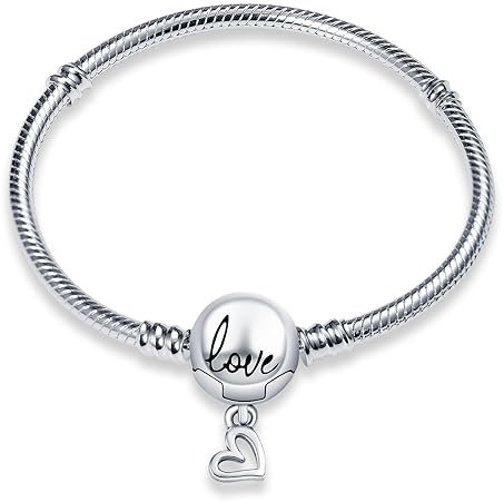 HappyStar Armkette Damen Silber 925, Damen Armband für Beads Charms，Kmpatibel Mit Pandora Charms.