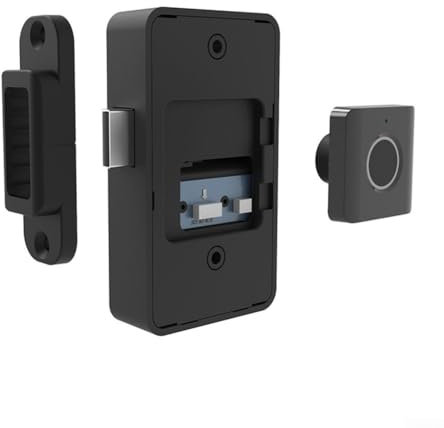 Serrure d'armoire à empreintes digitales, serrure biométrique intelligente de tiroir, serrure de tiroir en D, serrure électronique intelligente pour armoire résidentielle (10 empreintes digitales)