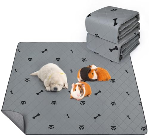 Absorberande PIPI kuddar för marsvin, 2 stycken 90 x 120 cm tvättbara PIPI kuddar för kaniner, återanvändbara PIPI-mattor, underlag för hamstrar, kaniner, hundar