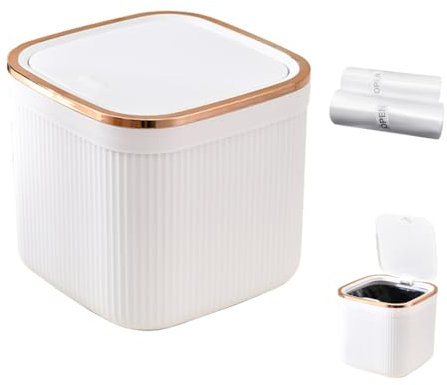 ZMREN Portatile Cestino da Scrivania Mini, Pattumiera da Tavolo con Coperchio, Cestino da Scrivania, Pattumiera Cucina, Cestino Spazzatura Ufficio, Per La Casa, La Cucina, La Scrivania