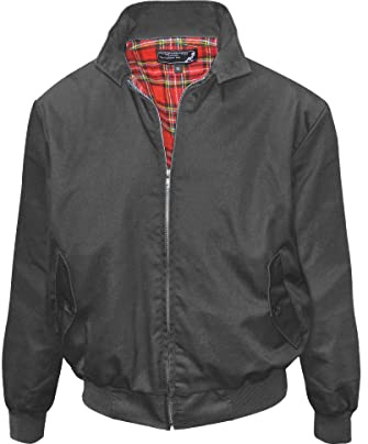 Knightsbridge Harrington Chaqueta para hombre, estilo retro, para scooter, muchos colores, XS-3XL, CastleRock Gris, XXL