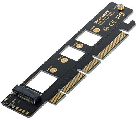 Chenyang, Adattatore con interfaccia NGFF compatibile con schede NVME e driver AHCI, per collegamento di unità SSD alla porta PCI-Express 16x 4X della scheda madre per unità SSD da 110 mm e 80 mm