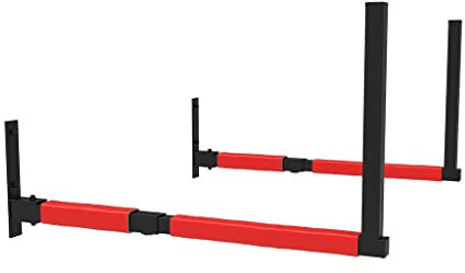 RAWWEST.BIS Wandhalterung für Dachbox Skibox verstellbar 33-57cm Stahl Wandhalter für Dachträger, Wandhaken mit Polsterung für Auto-Dachbox bis 40kg, auch für Sportgerät SUP Halter für die Garage