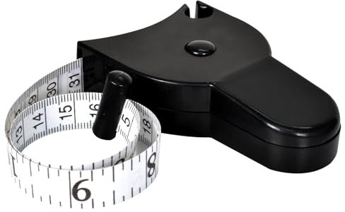 Ruban à Mesurer 60 Pouces Pour Corps, Avec Goupille de Verrouillage et Bouton Poussoir - Mètre Ruban Souple Pour Mesures Corporelles (Noir)