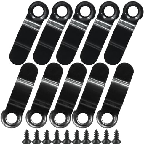 BokWin Picture Frame Turn Button with Screws, Black, 100 Pcs