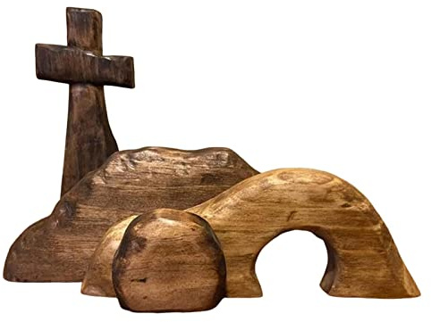 Easter Nativity Scene Wooden Easter Resurrection Scene Easy to Carry Wide Application Easter Decorations Empty Grave Christian Decoration Expandable Grave Grave