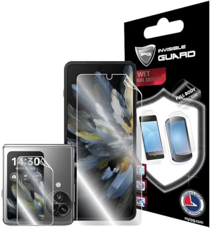 IPG Für Oppo Find N3 Flip Smartphone (Interner - Externer Bildschirm) Schutzfolie Hydrogel Unsichtbarer Touchscreen Sensitive Ultra HD Klar Folie Anti-Kratzer Skin Guard -