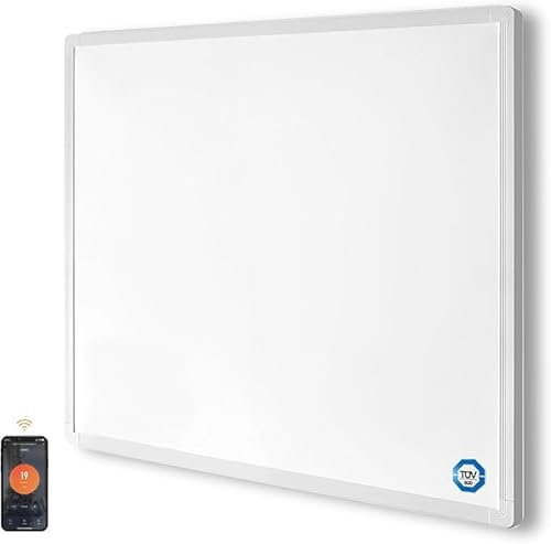 Hocosyme Calefactor Bajo Consumo 1000W Control de WiFi, Calefacción por Infrarrojos Pared Hasta 120 Grados Centígrados - Control de aplicaciones (TuYa APP) -TÜV