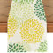 Grün Gelb Dahlien Sommer Tischläufer, Waschbar Blumen Tischband, Frühling Sommer Küche Dekoration Drinnen Urlaub Party Tischdeko für Hochzeit, Geburtstag, Gartenparty, 40 x 180 cm