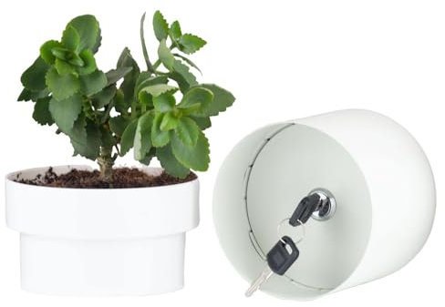 Caja fuerte para macetas | Caja fuerte impermeable para macetas | Maceta secreta con almacenamiento oculto | Escondite para macetas | Caja de seguridad secreta para guardar dinero | Llaves y otros