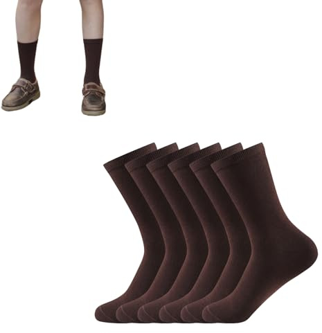 Balseti 6 Pares Calcetines Bajos Lisos Uniforme Escolar, Colegio y Trabajo | 85% algodón, lisos y transpirables para colegio, instituto, oficina y traje. Unisex, disponibles en tallas 22-44.