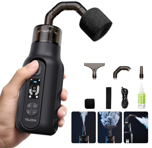 TELESIN° TELESIN C40 Macchina per nebbia portatile con telecomando 40W Mini Macchina per nebbia portatile con telecomando per fotografia, eventi all'aperto, feste, effetti scenici, fumo per matrimoni