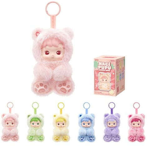 POP MART HACIPUPU Gummy Bear Series-Vinyl Plush Pendant Blind Box, Mystery Box Random Design, Collectible Toys Decorations, Holiday Birthday Gifts for Girls and Boys, Single Box