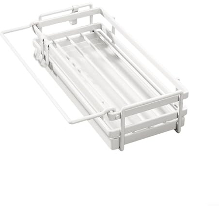 Scaffale multiuso per lavello da cucina, in acciaio inox, con tessuto per un efficiente drenaggio dell'acqua, lavello bianco per uso domestico e cucina
