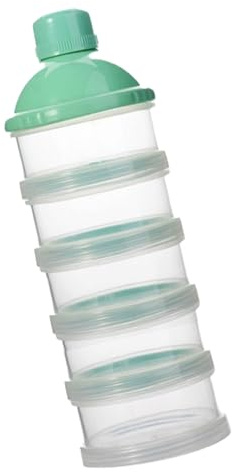 Dispensador portátil de leche en polvo con 4/5 compartimentos para fórmulas de bebé, contenedor de almacenamiento de alimentos para bebés, contenedor portátil de leche en polvo