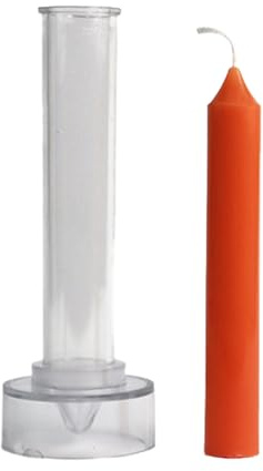 Pillar ljusform, 15 cm transparent ljusstakeform, blockljus, formar för ljustillverkning, för nödljus, bönljus, kyrkljus